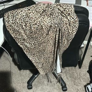 Knee length leopard skirt